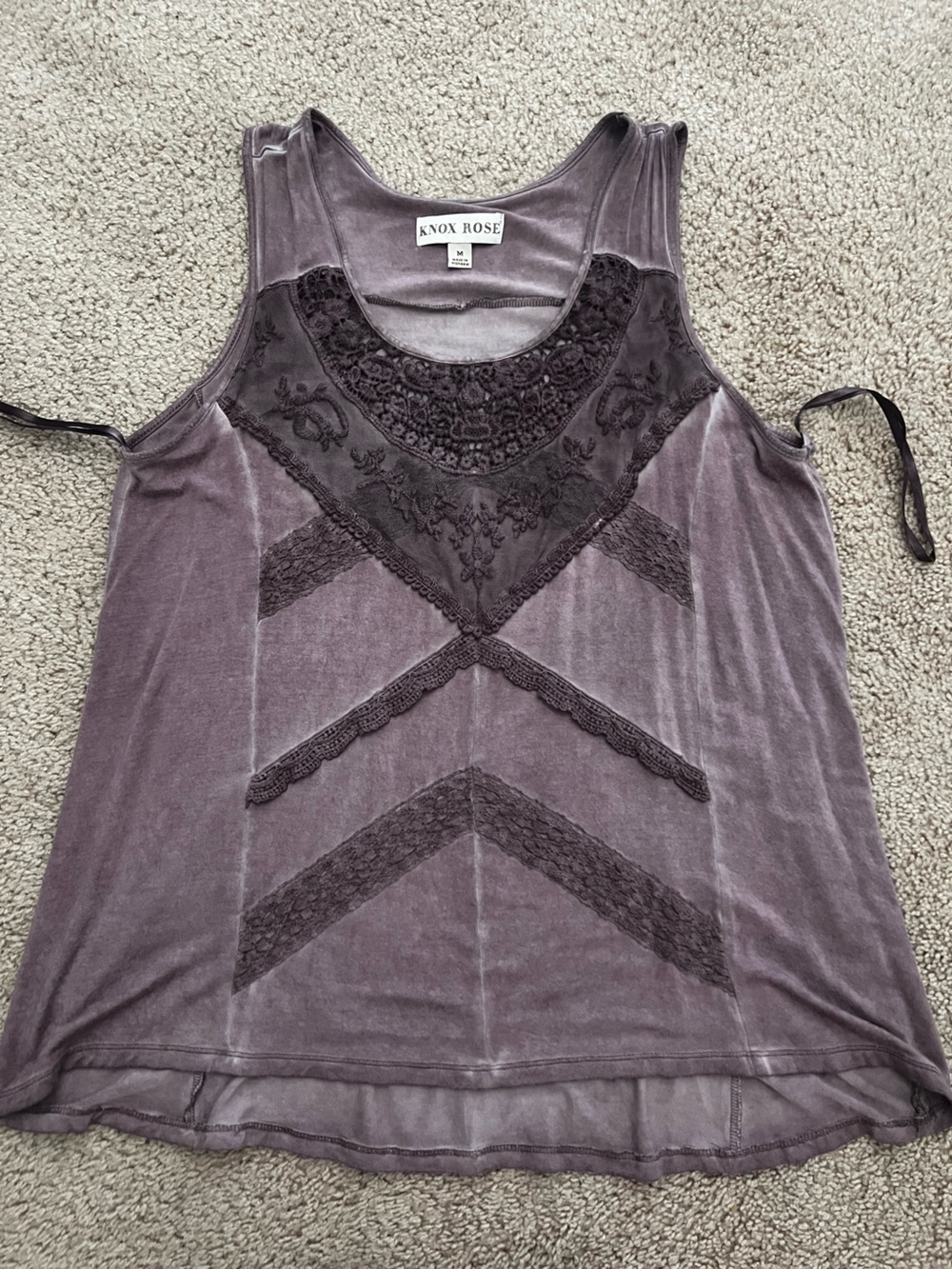 Knox Rose Lace-Front Camisole - Mauve